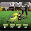 Sun Joe Cordless, Brushless Lawn Mower Kit, Rear Grass Bag, Green, MJ24C-14-XR - 3 of 4