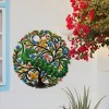 Slickblue Painted Peacock in Tree Metal Wall Art, 24” Handcrafted Steel Decor for Indoor/Outdoor Display - 4 of 4