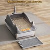 JUJABU Enclosed Stainless Steel Cat Litter Box with Lid Extra Large - 2 of 4