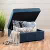 Contemporary Tufted Storage Ottoman Bench with Soft-Close Lid and Rolling Casters for Living Room –3irtyhousy - 2 of 4