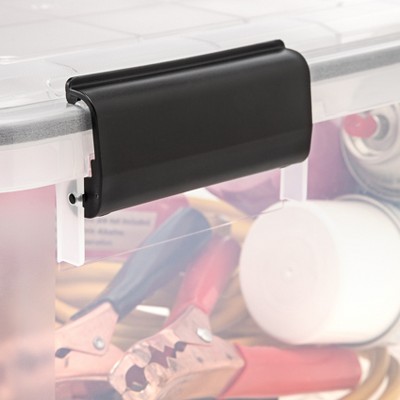 Clear Heavy-Duty Plastic Stackable Storage Box with Lid, 19 qt