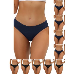 INSPIRE CHIC Women's Mid-Rise Available in Plus Size Hipster Underwears 10 Packs - 1 of 4