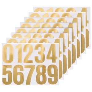 Unique Bargains Vinyl Waterproof Self-Adhesive Multipurpose Mailbox Numbers 8 Sheets - 1 of 4