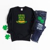 Simply Sage Market Women's Graphic Sweatshirt Shamrock Top Hat - 2XL - Midnight - 3 of 3