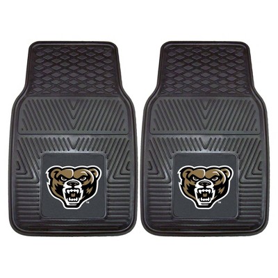 NCAA Oakland University Vinyl Car Mat Set - 2pc