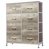 Tall 8-Drawer Fabric Dresser, Storage Tower with Fabric Bins, Double Chest of Drawers Organizer, - 2 of 4