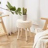 KTMBDW Foot Stool Natural Seagrass Hand Weave, 13" Small Ottoman, Round Footrest for Living Room, Bedroom, Entryway, Change Shoes Stool - 3 of 4