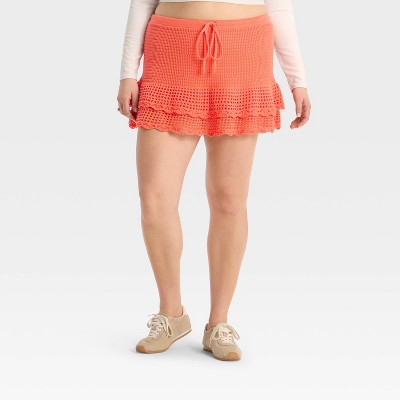 Women's Openwork Tiered Mini Skirt - Wild Fable™