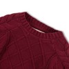 Hope & Henry Boys' Organic Long Sleeve Raglan Fisherman Cable Sweater, Oxblood Fisherman, 18-24 Months - 2 of 4
