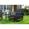 ALAULM 3 Piece Patio Outdoor Aluminum Metal Swivel Rocking Chairs with 1 Coffee Table - 4 of 4