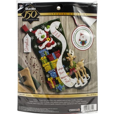 Bucilla Felt Stocking Applique Kit 18 Long-snowman & Puppies : Target