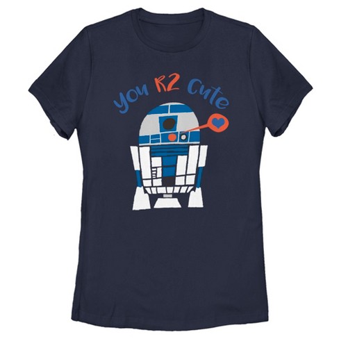 Women\'s Star Wars Valentine\'s Day R2-d2 Too Cute T-shirt : Target