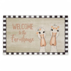 Stupell Industries Welcome Farmhouse Ducks Printed Outdoor Door Mat, design by Andrea Jasid Grassi, 18"x30" - 1 of 4