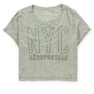 Aeropostale Womens Sequined NYC Embellished T-Shirt, Grey, X-Large - 1 of 1