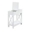 HomeStock Flip Top End Table with Charging Station, Hidden Storage, Two USB Ports and Outlets, Compact Accent Table for Living Room Use - 4 of 4