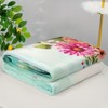 Cozy Cactus and Floral Letter Print Flannel Throw Blanket, Perfect for Bed, Sofa, Office, and Travel, Christmas Gift. - 4 of 4
