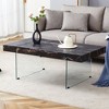 NicBex Modern 43.3" Rectangle Coffee Table with Tempered Glass Legs for Living Room and Office - 3 of 4