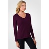 JENNIE LIU Women's 100% Pure Cashmere Long Sleeve Pullover V Neck Sweater - 4 of 4