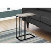 Monarch Specialties Accent Table, C-shaped, End, Side, Snack, Living Room, Bedroom, Grey Laminate, Black Metal, Contemporary, Modern - 3 of 4