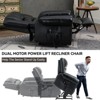 PAGED Power Lift Recliner Chair, Heating Massage Chair with Cup Holder, Side Pocket, USB Port, Chenille Accent Chair for Bedroom, Living Room - 3 of 4