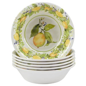 Set of 6 Lemon Zest All Purpose Bowls - Certified International - 1 of 3