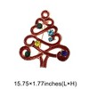 Unique Bargains Christmas Brooches YNCP3385 Christmas Tree Red Alloy Dripping Wax Multicolor 15.75"x1.77" 1 Pc - 3 of 4