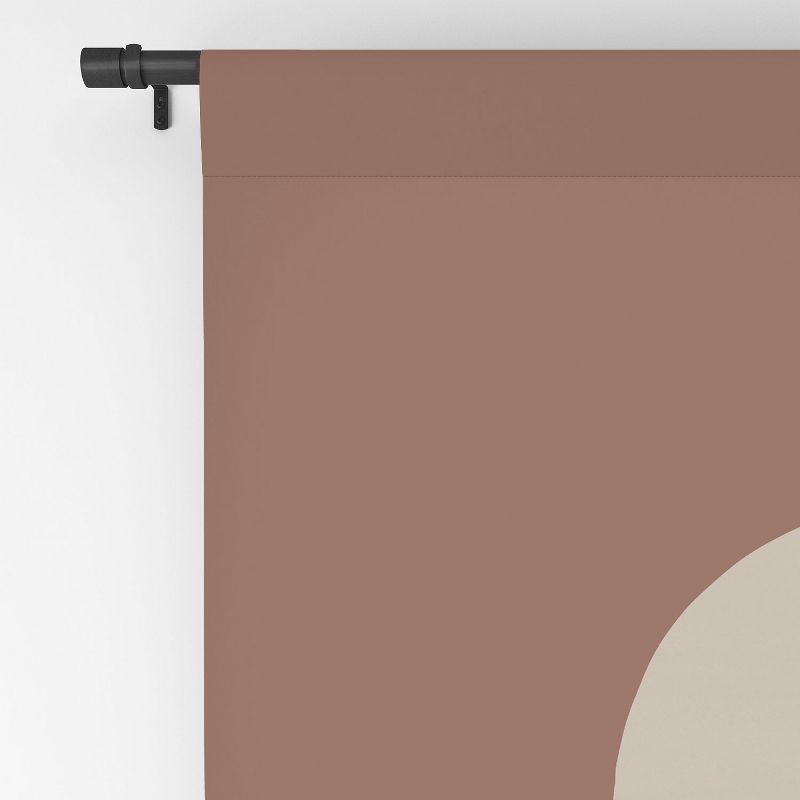 Bohomadic.Studio Boho Geometrics in Terra and Pink 50" x 84" Single Panel Room Darkening Window Curtain - Society 6, 4 of 5