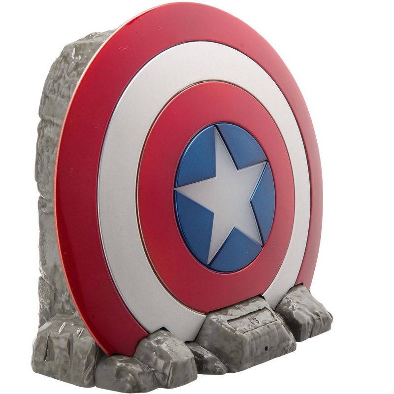 eKids Marvel Captain America Bluetooth Speaker, Wireless Speaker with Charging Cable – Red (Vi-B72CA.EXv1), 2 of 5