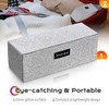 Byootique Makeup Brush Holder Case PU Cosmetic Organizer Travel Silver Glitter - 3 of 4