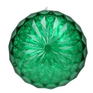 Northlight LED Lighted Crystal Sphere Outdoor Christmas Decoration - 6" - Green - 1 of 4