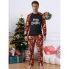 cheibear Christmas Sleepwear Long Sleeve Tee with Pants Lounge Family Pajama Sets - 3 of 4