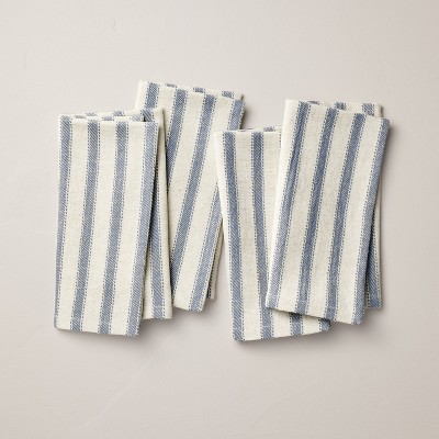 100% Cotton Multi-Stripe Square Kitchen Cloth Napkins