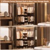 Aheaplus Heavy-duty Garment Rack with Wooden Tower Shelves, Pipe Closet Organizer with 4 Hanging Space - 3 of 4