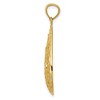 Black Bow Jewelry 14k Yellow Gold Vine Filigree Teardrop Pendant, 20mm (3/4 inch) - 2 of 4