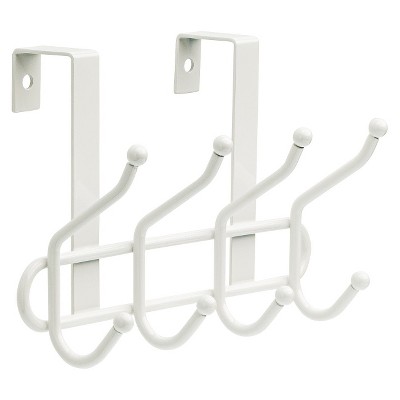 White Plastic Over-Door Hooks