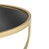 CAVINAS Round Side Table, Modern Coffee Table 19.9" Nightstand with Metal Frame and Wooden Tabletop for Bederoom and Living Room - 3 of 4