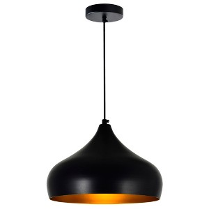 CWI Lighting Dynamic 1 Light Down Pendant With Black Finish - 1 of 3