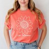 Simply Sage Market Women's In Bloom Sunflower Short Sleeve Garment Dyed Tee - 2 of 4