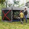 Outsunny 12' x 12' Hexagonal Pop Up Gazebo with 5 Sidewalls, Portable Outdoor Canopy - 3 of 4