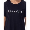 Friends The Television Series Womens' TV Show Title Logo Nightgown Pajama Black - image 2 of 3