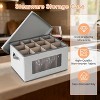 Wine Glass Storage Box 3 Pack, Stemware Container Cases with Dividers, 12-Compartment Stemware Organizers with Lid,for 36 Crystal Glasses Drinkware - 4 of 4
