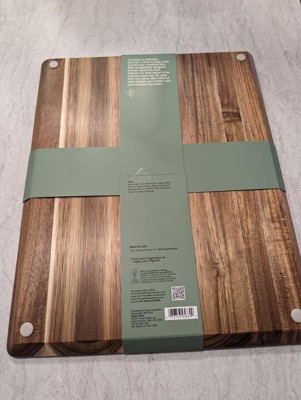 12x15 Nonslip Rubberwood Cutting Board Natural - Figmint