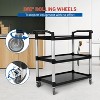 Acekool 3-Tier Rolling Cart - Heavy Duty Mobile Cart with 500lb Capacity & Locking Wheels - 4 of 4
