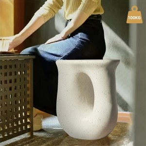 HDZNVF Concrete Side Table - Heavy Duty Patio Stool for Indoor & Outdoor Use - 1 of 4