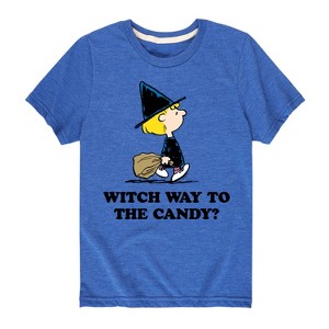 Boys' - Peanuts - Witch Way To The Candy Short Sleeve Graphic T-Shirt - 1 of 4