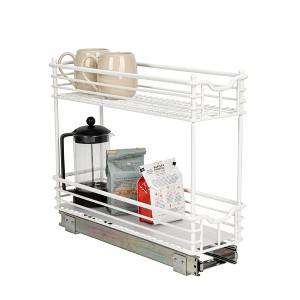 Glidez Multipurpose Steel Pull-Out/Slide-Out Storage Organizer with Plastic Liners for Under Cabinet Use, Fits Standard Size Cabinet or Shelf - 1 of 4