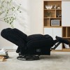 TiramisuBest 360 Swivel Rocking Recliner Manual Glider Armless Chair Adjustable Backrest Footrest Corduroy Small Space Living Room Office - 4 of 4