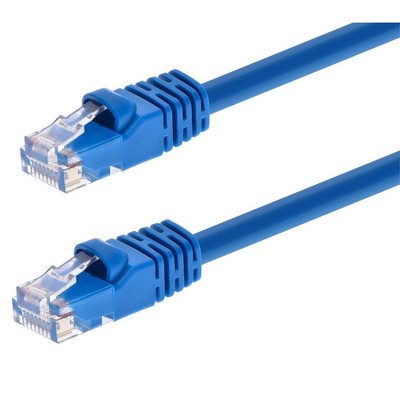 Monoprice Cat5e Ethernet Patch Cable - 20 Feet - Blue | Network ...