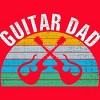 Women's Design By Humans Retro Dueling Electric Guitar Dad By DragonTee Racerback Tank Top - 2 of 2