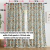 HLC.ME Florence Floral & Birds Back Tab Rod Pocket - Light Blocking Darkening Window Curtains, Set of 2 - 2 of 4